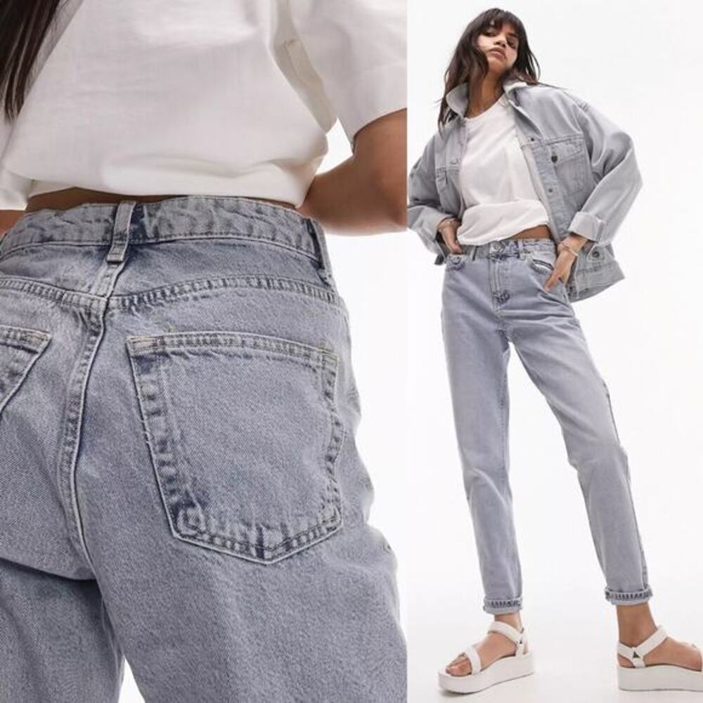 Topshop Moto Mom Denim High‎ Waisted Jeans W25 L30